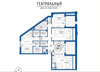 Продается 3-комнатная квартира, 183.1 м2, Москва, Поварская улица, 8/1к1, метро Арбатская