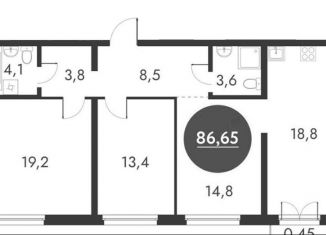 Продается 4-ком. квартира, 86.7 м2, Новосибирск