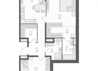 Продается 2-ком. квартира, 74.9 м2, Москва, ЦАО, Верхняя Красносельская улица, 19с2