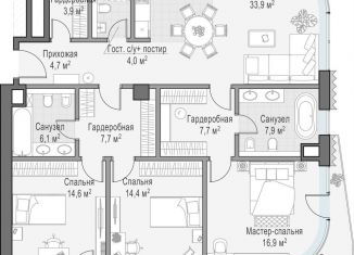 Продается 3-ком. квартира, 133.3 м2, Москва, ЦАО