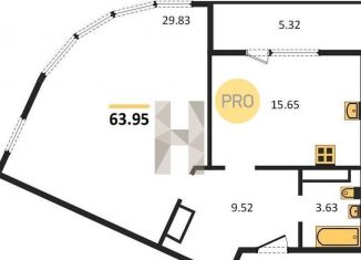 Продам однокомнатную квартиру, 64 м2, Новосибирск, метро Площадь Ленина