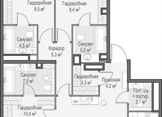 Продажа трехкомнатной квартиры, 163.6 м2, Москва