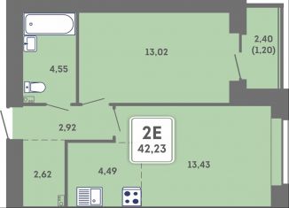 Продажа 2-комнатной квартиры, 42.2 м2, Пермский край