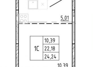 Продается квартира студия, 22.2 м2, городской посёлок Новоселье