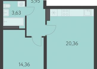 Однокомнатная квартира на продажу, 48 м2, Екатеринбург, метро Чкаловская, улица Академика Парина, 37А