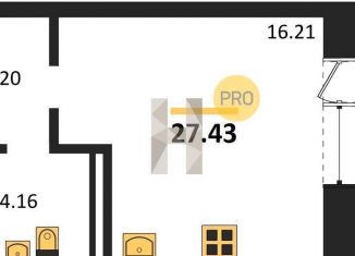 Продаю квартиру студию, 27.4 м2, Новосибирск, Калининский район