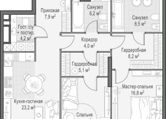 Продажа двухкомнатной квартиры, 99.5 м2, Москва, метро Выставочная