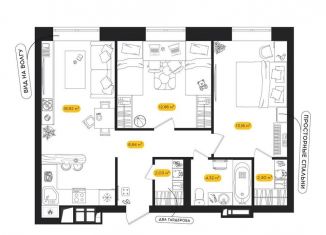 2-ком. квартира на продажу, 60 м2, Астрахань, Ленинский район