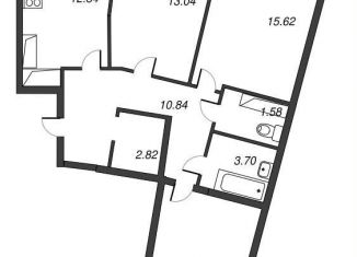 Продается 3-ком. квартира, 76.3 м2, Ленинградская область