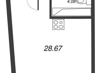 Продам квартиру студию, 32.2 м2, Ленинградская область