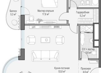 Продается 1-комнатная квартира, 68.5 м2, Москва, метро Новокузнецкая