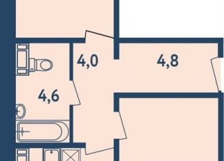 Продается 2-ком. квартира, 61.6 м2, Республика Башкортостан, улица Рашита Манурова