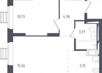 1-ком. квартира на продажу, 40 м2, посёлок Мирный, улица Академика Северина, 14, ЖК Томилино Парк