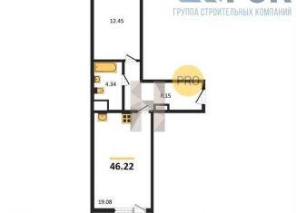 Продается 1-комнатная квартира, 46.2 м2, Воронежская область