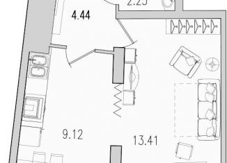 Продается 1-ком. квартира, 35.6 м2, Санкт-Петербург, улица Кустодиева, 5к1, муниципальный округ № 15