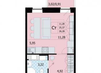 Продаю квартиру студию, 26.3 м2, Ленинградская область