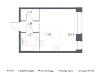 Квартира на продажу студия, 30 м2, Москва, жилой комплекс Нова, к2, район Раменки