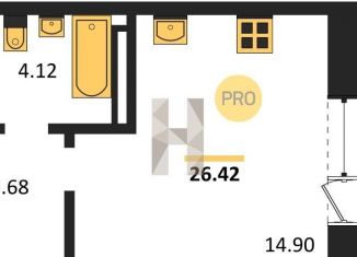 Продаю квартиру студию, 26.4 м2, Новосибирская область