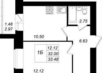 Продаю 1-ком. квартиру, 33.5 м2, село Осиново, улица Гайсина, 2Б