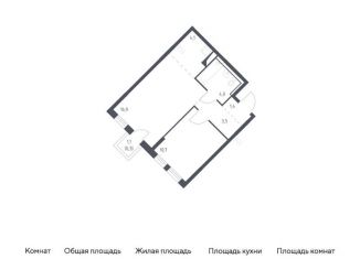 Однокомнатная квартира на продажу, 40.9 м2, Москва, Молжаниновский район, Ленинградское шоссе, 229Ак2