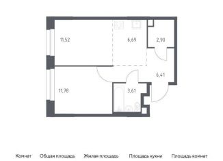 Продаю 1-комнатную квартиру, 42.9 м2, деревня Столбово, жилой комплекс Эко Бунино, 13