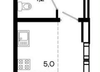 Продаю квартиру студию, 34.9 м2, Симферополь, Севастопольская улица, 41