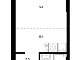 Аренда квартиры студии, 20 м2, Одинцово, жилой комплекс Одинцово-1, к1.27.2, ЖК Одинцово-1