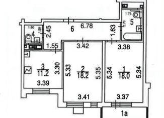 Продается двухкомнатная квартира, 67.1 м2, Москва, Можайский район, улица Петра Алексеева, 10