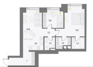 Продается 2-комнатная квартира, 67.5 м2, Москва, метро Бутырская, Огородный проезд, 4с1