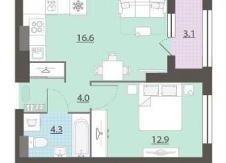 Продается 1-комнатная квартира, 39.5 м2, Екатеринбург, Железнодорожный район