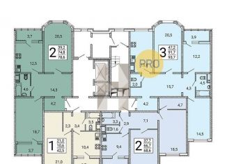 Продаю трехкомнатную квартиру, 93.7 м2, Воронеж, улица Артамонова, 34Ж, ЖК Волна-1