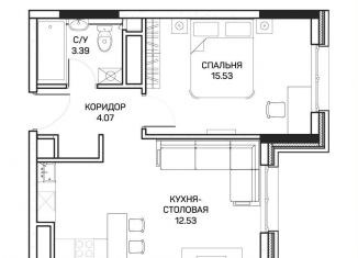 Продается 1-комнатная квартира, 36.4 м2, Москва, улица Корнейчука, 27, район Бибирево