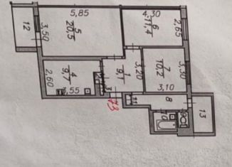 Продам трехкомнатную квартиру, 69.9 м2, Астраханская область, улица Генерала Герасименко, 6к1