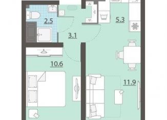 Продам 1-ком. квартиру, 33.4 м2, Екатеринбург, метро Ботаническая, жилой комплекс Хрустальные Ключи, 5к4