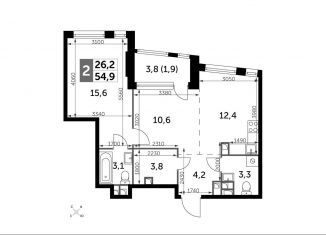 Продается 2-комнатная квартира, 54.9 м2, Москва, Варшавское шоссе, 37Ак3, метро Нагатинская