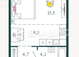 Продам квартиру студию, 31.6 м2, Москва, 3-я очередь, к8, ЖК Шагал