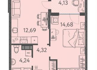 Продается однокомнатная квартира, 38 м2, Краснодар