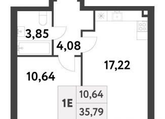 Продажа однокомнатной квартиры, 35.8 м2, Москва, 6-я улица Лесные Поляны