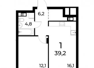 Продаю 1-ком. квартиру, 39.1 м2, Нижний Новгород