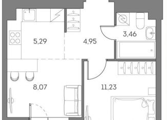 Продам однокомнатную квартиру, 34.2 м2, Москва, метро Стахановская, Рязанский проспект, 2с27