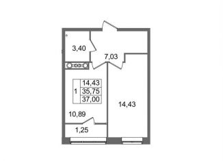 Продажа 1-ком. квартиры, 37 м2, Волгоград, Логовская улица, Советский район