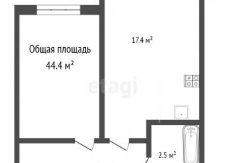 Продаю двухкомнатную квартиру, 44.4 м2, Кемерово