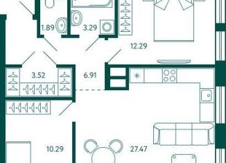 Квартира на продажу со свободной планировкой, 65.7 м2, Республика Башкортостан