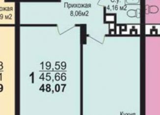 1-комнатная квартира на продажу, 45.6 м2, Саратов, Ленинский район, улица имени С.Ф. Тархова, 29Б