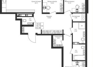 Продам 3-комнатную квартиру, 103 м2, Казань, жилой комплекс Мой Ритм, ПК9