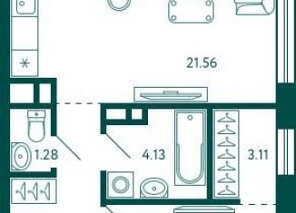 Квартира на продажу свободная планировка, 46.2 м2, Республика Башкортостан