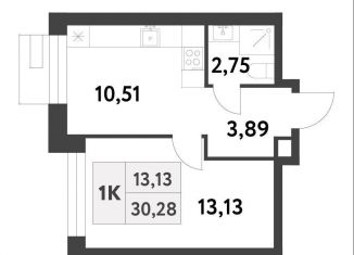 1-ком. квартира на продажу, 30.3 м2, Москва, 6-я улица Лесные Поляны