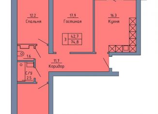 Продается 3-ком. квартира, 75 м2, Оренбургская область