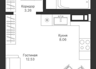 Квартира на продажу студия, 29.7 м2, Татарстан, жилой комплекс Мой Ритм, ПК9