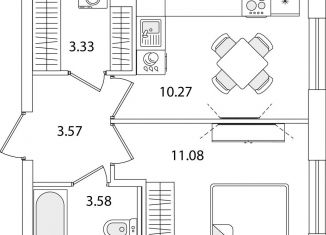 Продажа 1-комнатной квартиры, 31.8 м2, Санкт-Петербург, улица Тамбасова, 5Н, метро Проспект Ветеранов